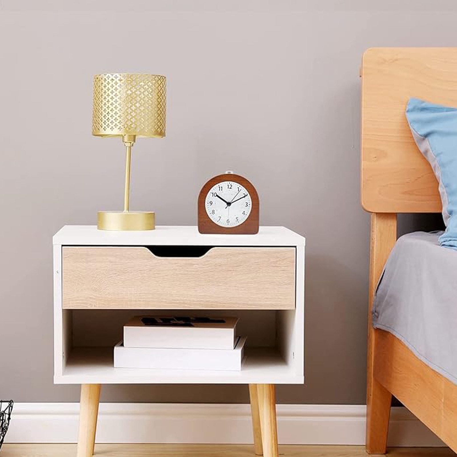 OKWISH Wecker Analog Tischuhr Reisewecker Alarm Uhr Clock Nachttischwecker günstig online kaufen