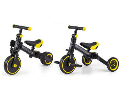 LeNoSa Laufrad 3in1 Dreirad Rutscher • Balance Bike Lauflernrad für Kinder 12M+, Stahlrahmen • klappbare Hinterradgabel