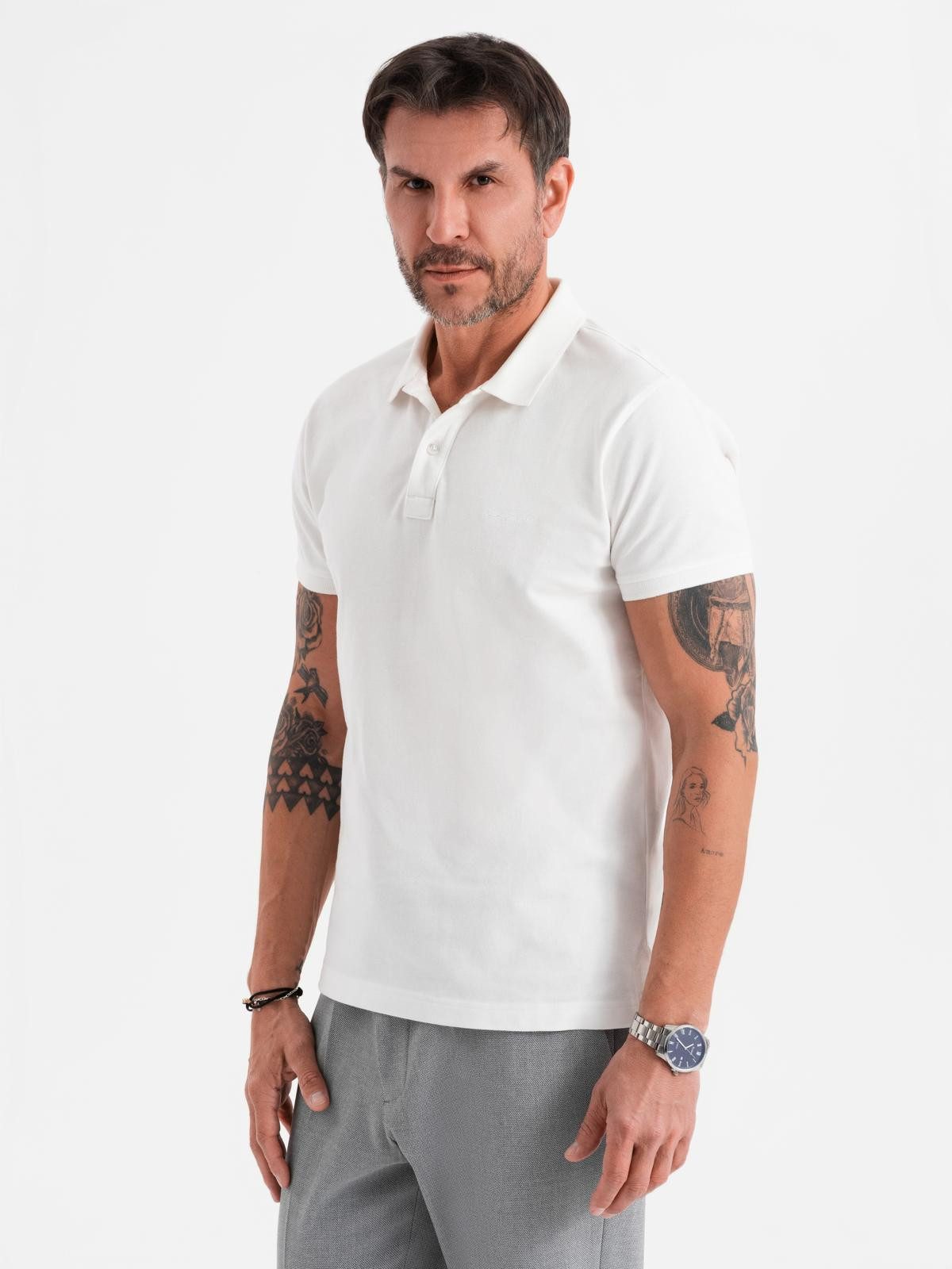 OMBRE Poloshirt Poloshirt aus Baumwoll-Piqué-Strick günstig online kaufen