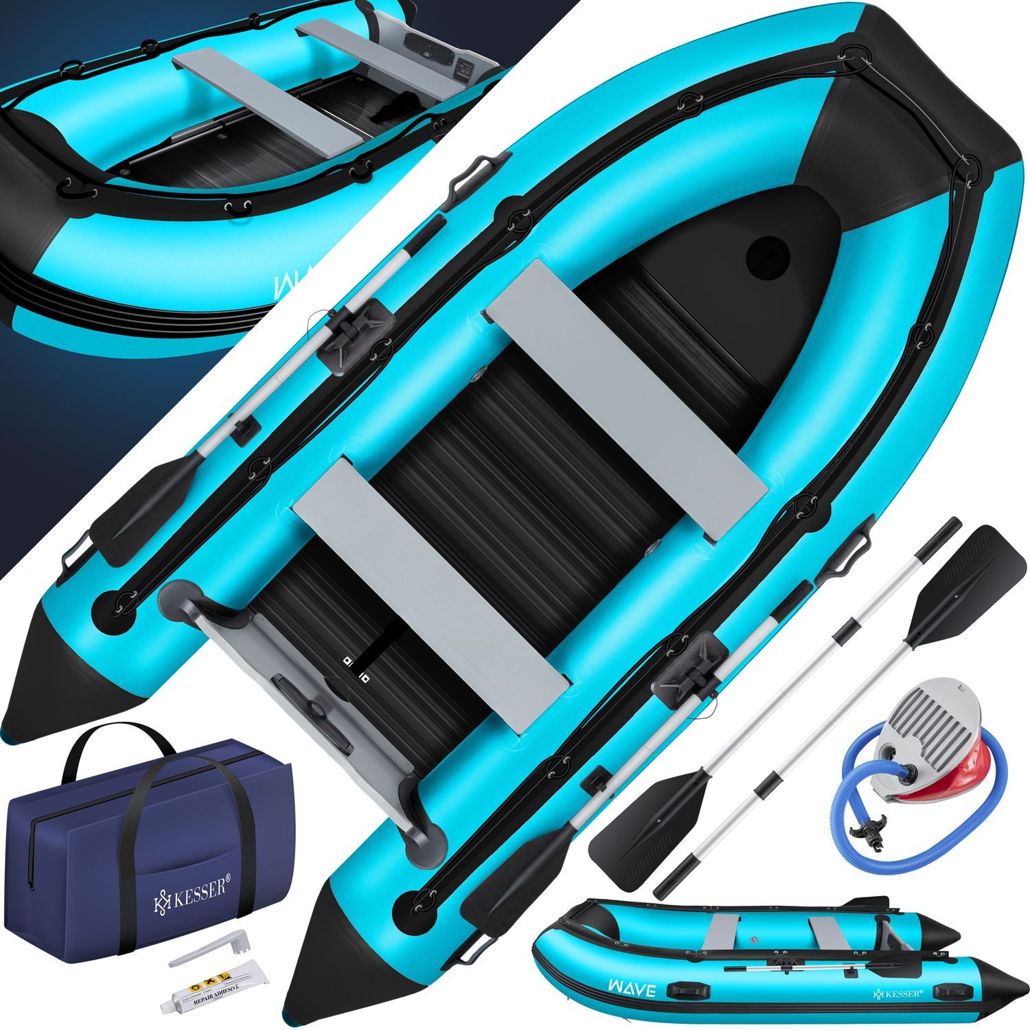 KESSER Schlauchboot, Schlauchboot 3,20 für Personen WAVE Motor geeignet