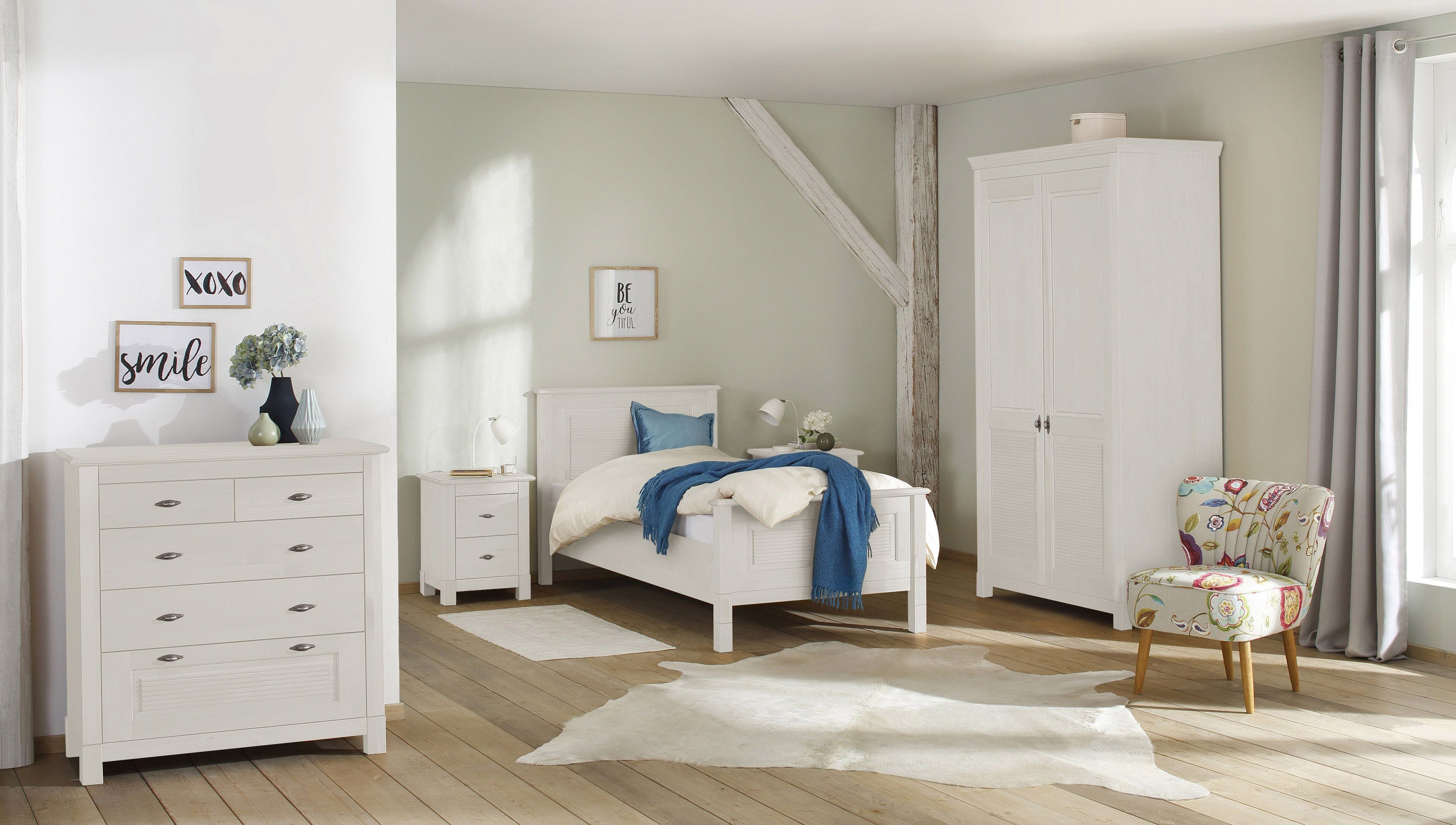 OTTO home Kleiderschrank Rauna, mit Lamellen und Kassetten, klassischer Lan günstig online kaufen