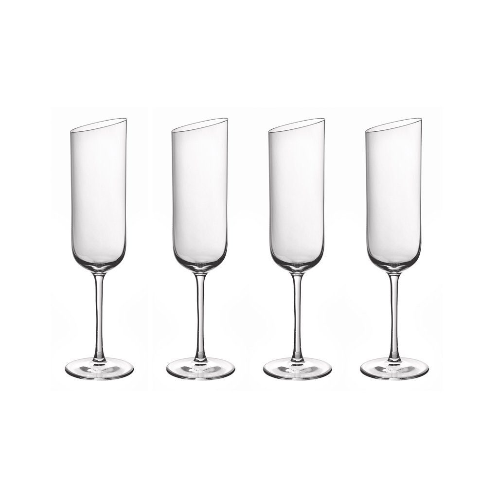 Villeroy & Boch Gläser-Set NewMoon Sektgläser-Set, 170 ml, 4-teilig, Glas