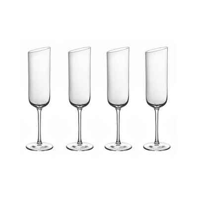 Villeroy & Boch Gläser-Set NewMoon Sektgläser-Set, 170 ml, 4-teilig, Glas