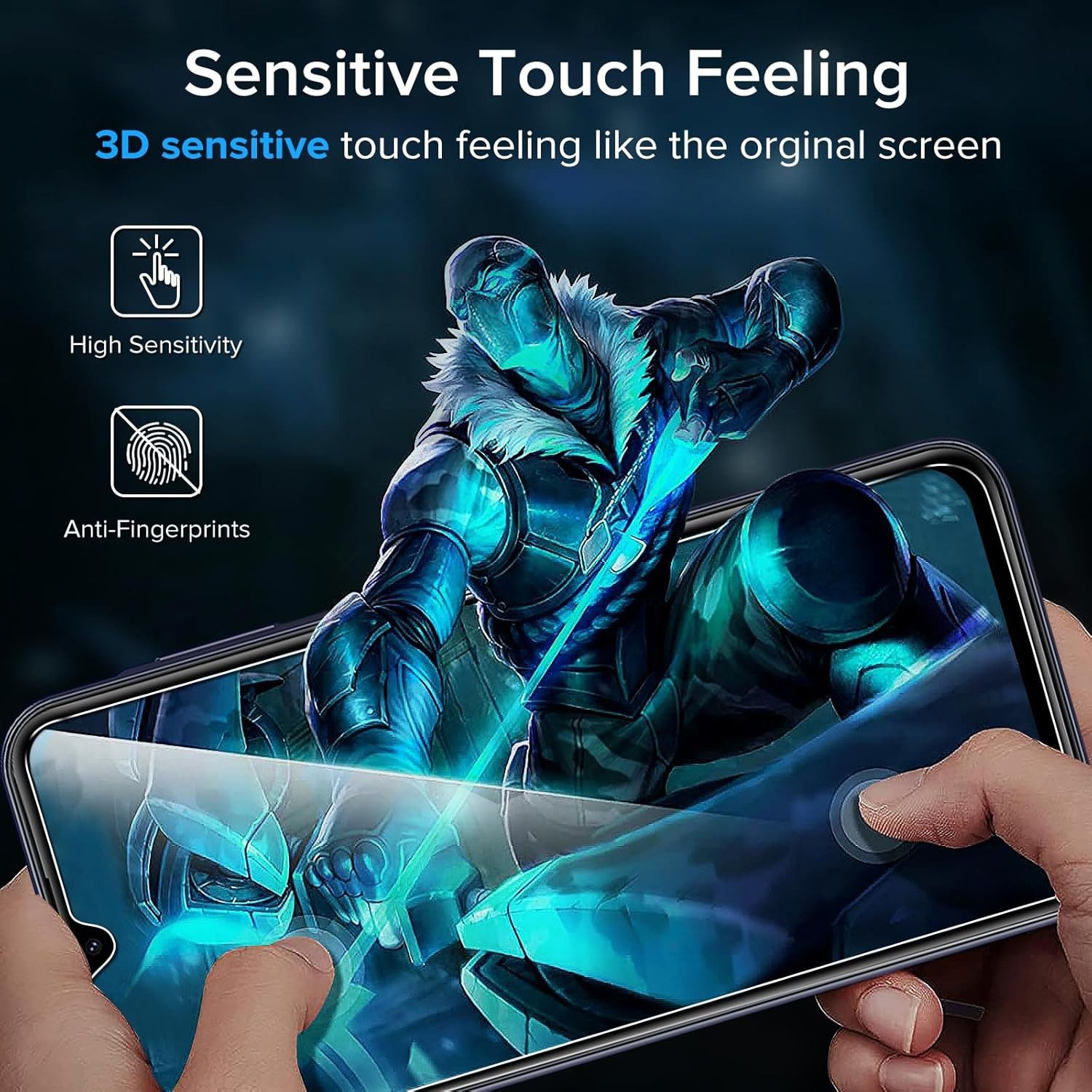 CLM-Tech Displayschutzglas 2x Schutzfolie für Samsung Galaxy A14 5G - Panzerfolie für Samsung Galaxy A14 5G, - Panzerglas Folie - Anti-Fingerabdruck und kratzfe – Bild 4 von 5
