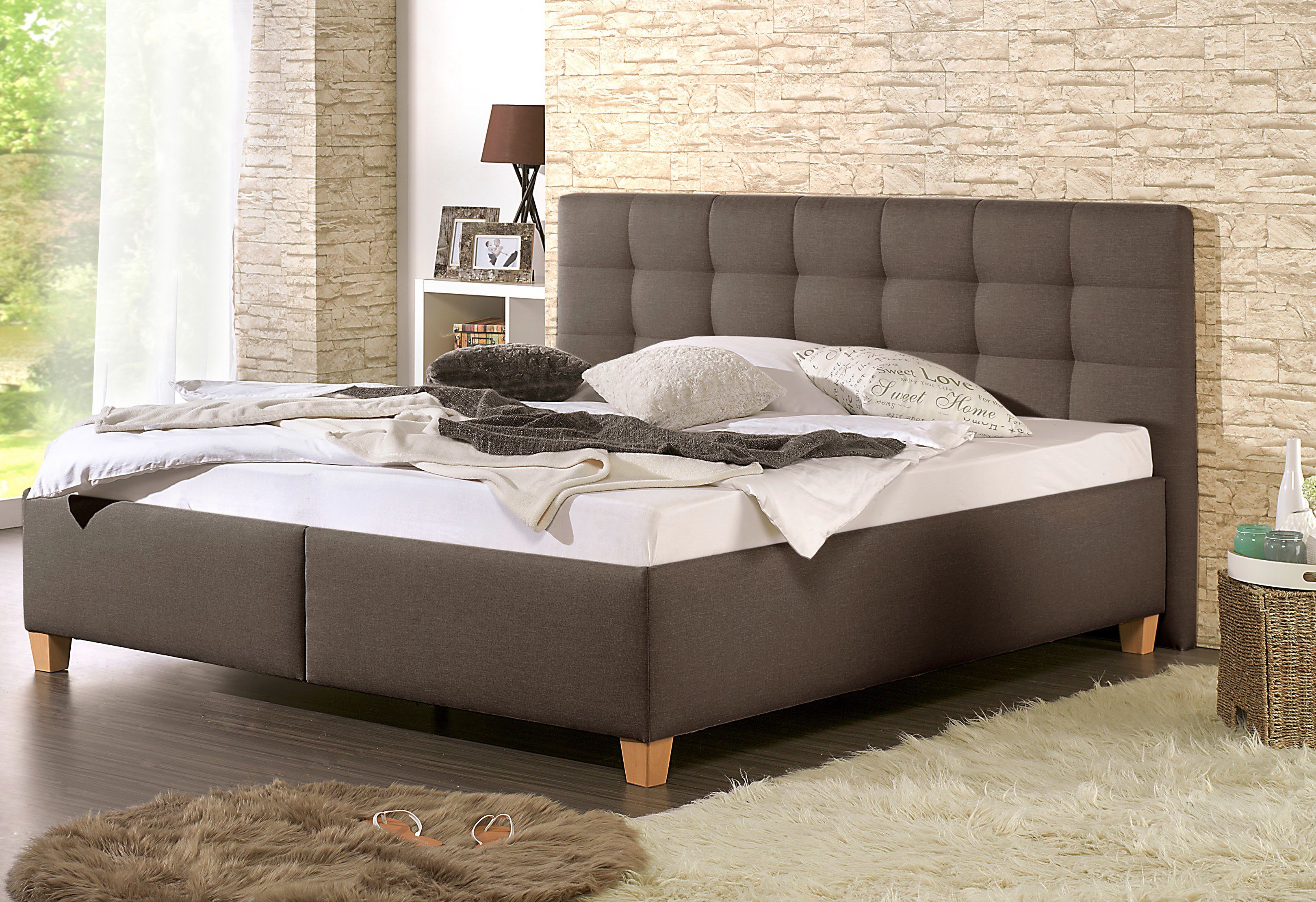 Maintal Polsterbett "Madane" wahlweise mit Matratze in den Härtegraden H2,H günstig online kaufen