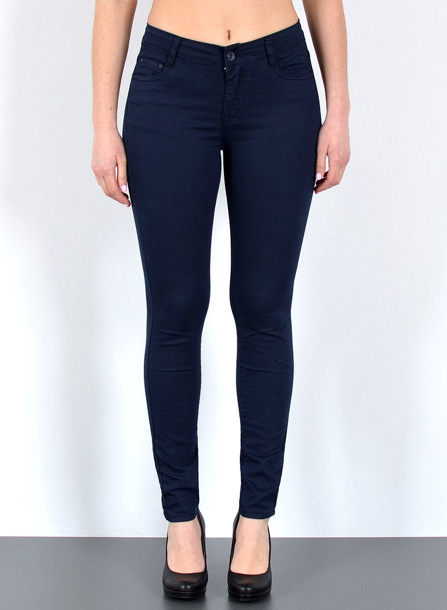 ESRA Stoffhose Damen High Waist Skinny Hose Stoffhose Stretch H520 Damen Stretch Skinny Stoffhose High Rise Stoffhose Damen Stretch Hose