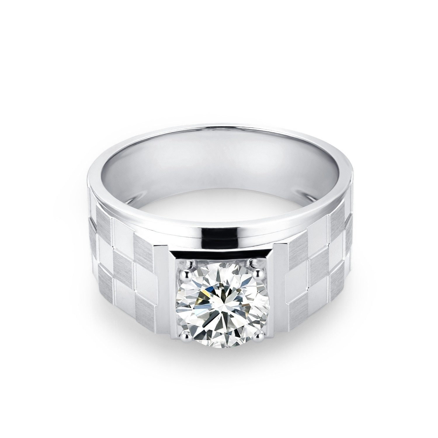 Sternvoll Goldring Herrenring Solitär 1.35ct Labordiamant 750er Gold, IGI-zertifiziert, Handgefertigt, Solitär, 18K Massivgold