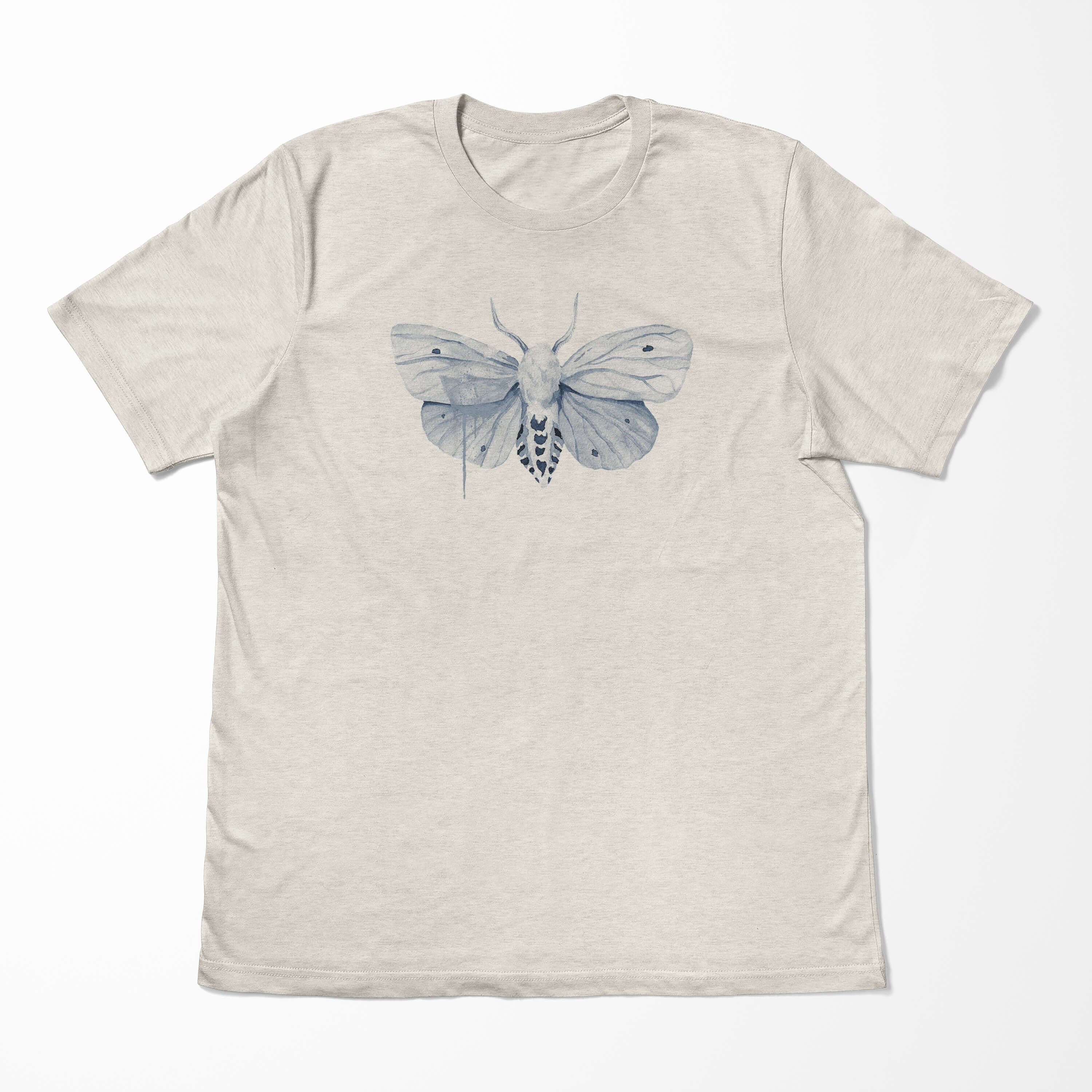 Sinus Nachhaltig Shirt Art Ökomode Farbe (1-tlg) Bio-Baumwolle Organic 100% Aquarell Herren T-Shirt T-Shirt Motiv Motte