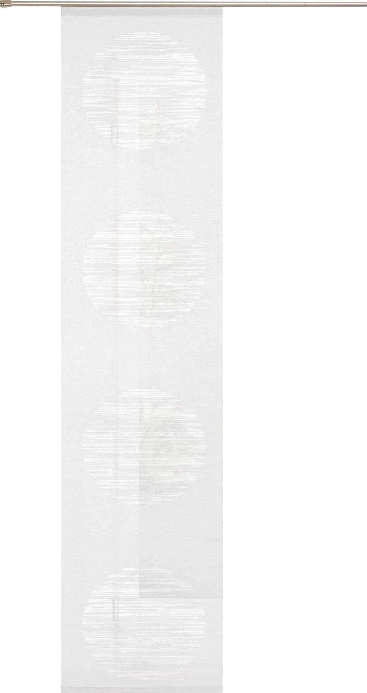 Schiebegardine Padova, Neutex Klettband inkl. Breite: cm (1 St), you!, 57 reinweiß Scherli, halbtransparent, for Befestigungszubehör