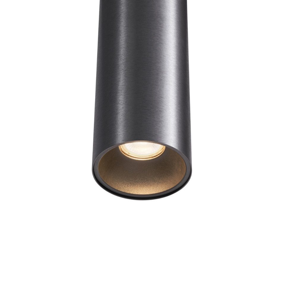 Qazqa Pendelleuchte Tubo, ohne Leuchtmittel, Warmweiß, QAZQA Hängeleuchte, gu10, gunmetal, Aluminium, Modern