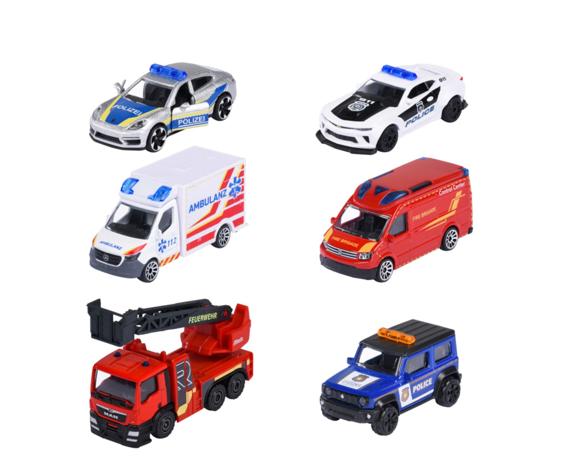 majORETTE Spielzeug-Traktor Majorette Rescue 3 Pieces Set, 2-sort.