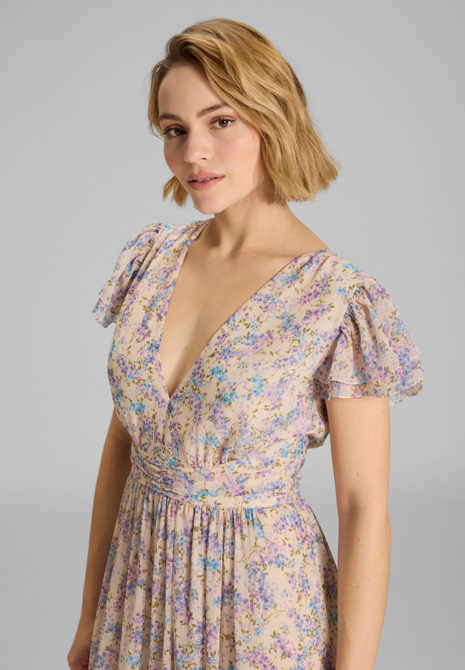 SWING Abendkleid Taillierter Schnitt mit ausgestelltem Rock