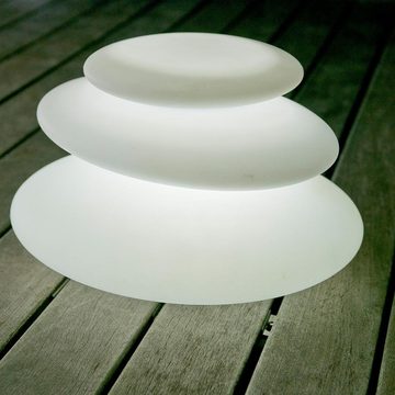 Licht-Trend Gartenleuchte Akku LED Dekolampe Zen mit App-Steuerung Weiß