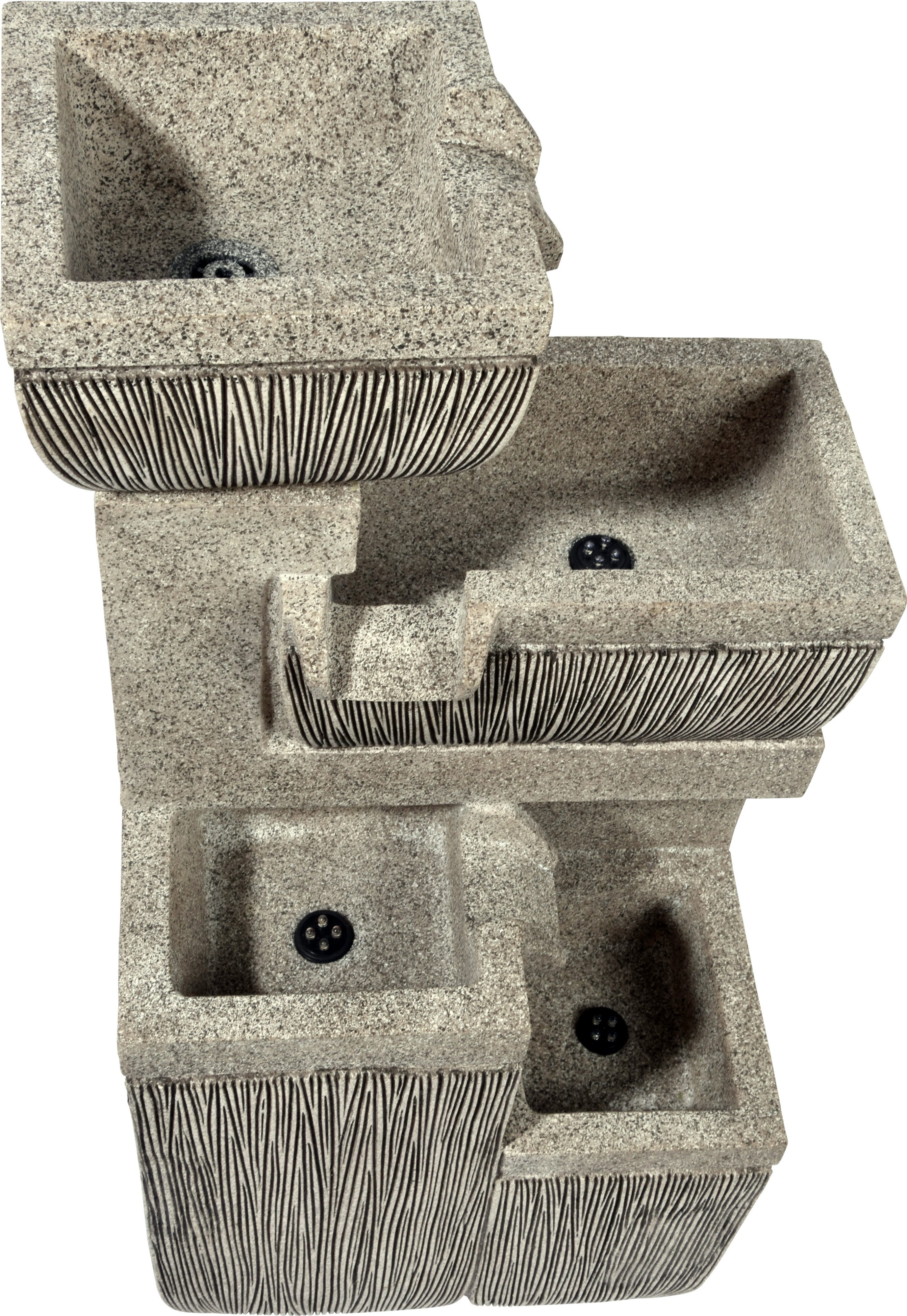 dobar Gartenbrunnen Großer Design-Gartenbrunnen mit LED´s Etappen