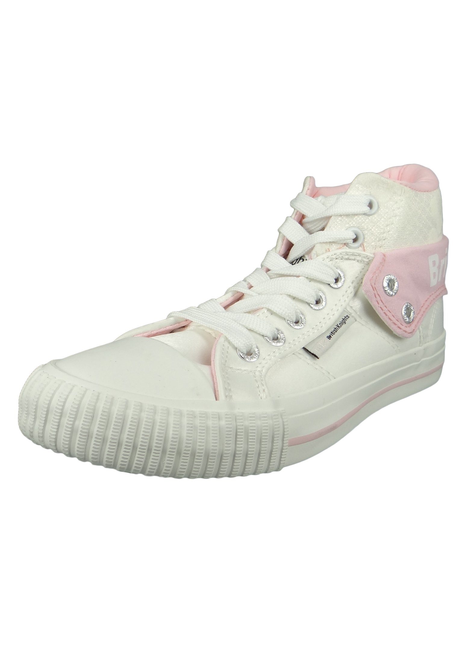 British Knights Pink White Flower B43-3709-02 Roco Sneaker