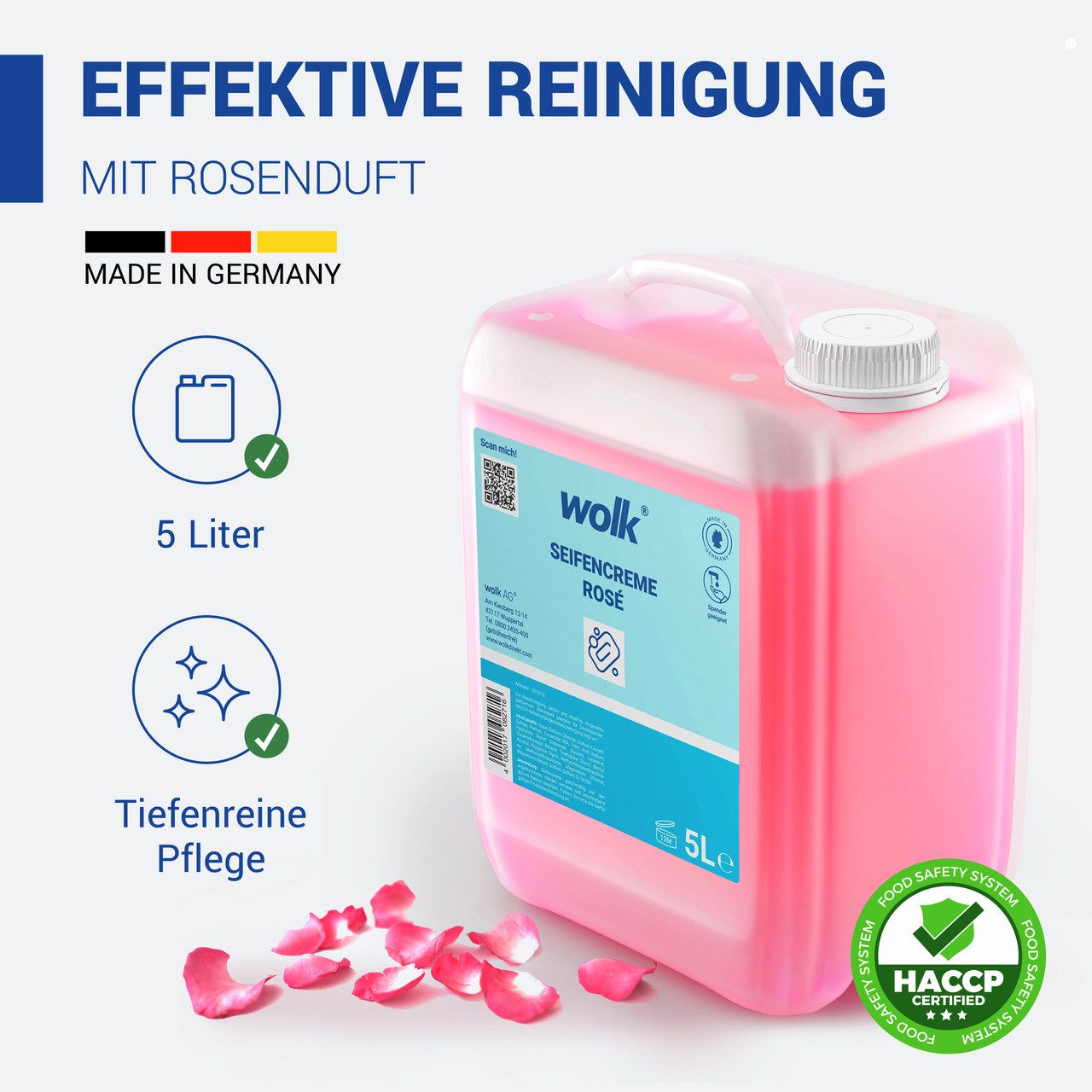 wolk Handseife rosé 5,0 L