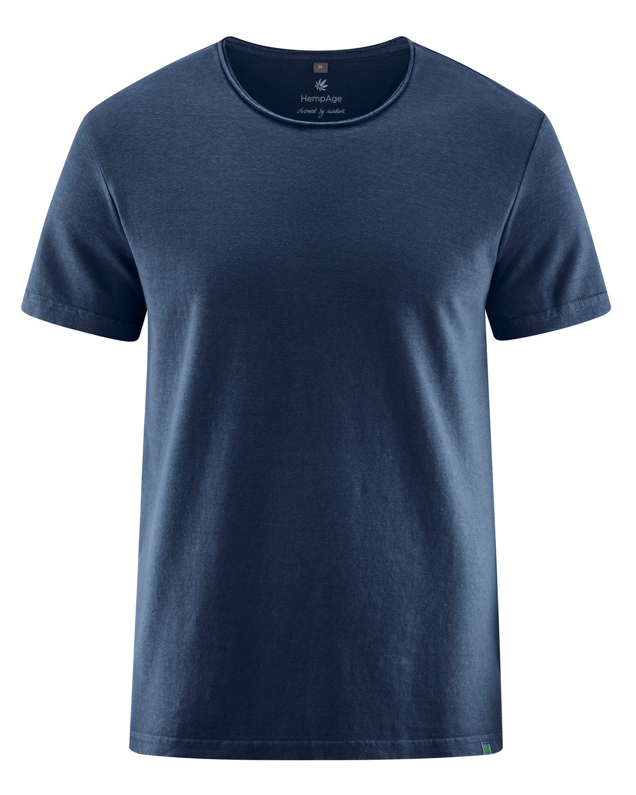 T-Shirt Herren T-shirt mit Rollsaum aus Hanf/Bio-Baumwolle Normal Fit