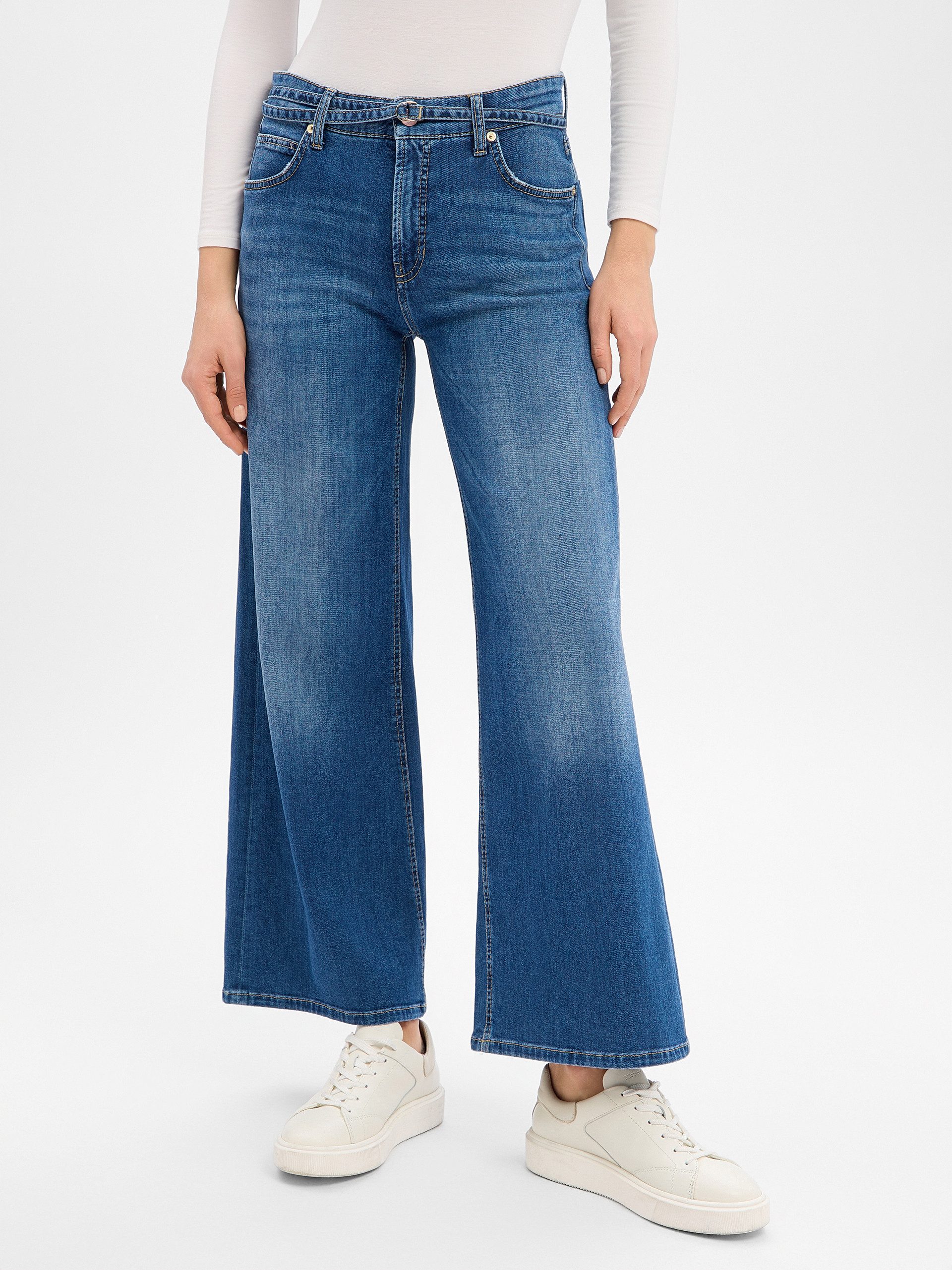 Cambio Schlagjeans Damen Jeans - Palazzo cropped