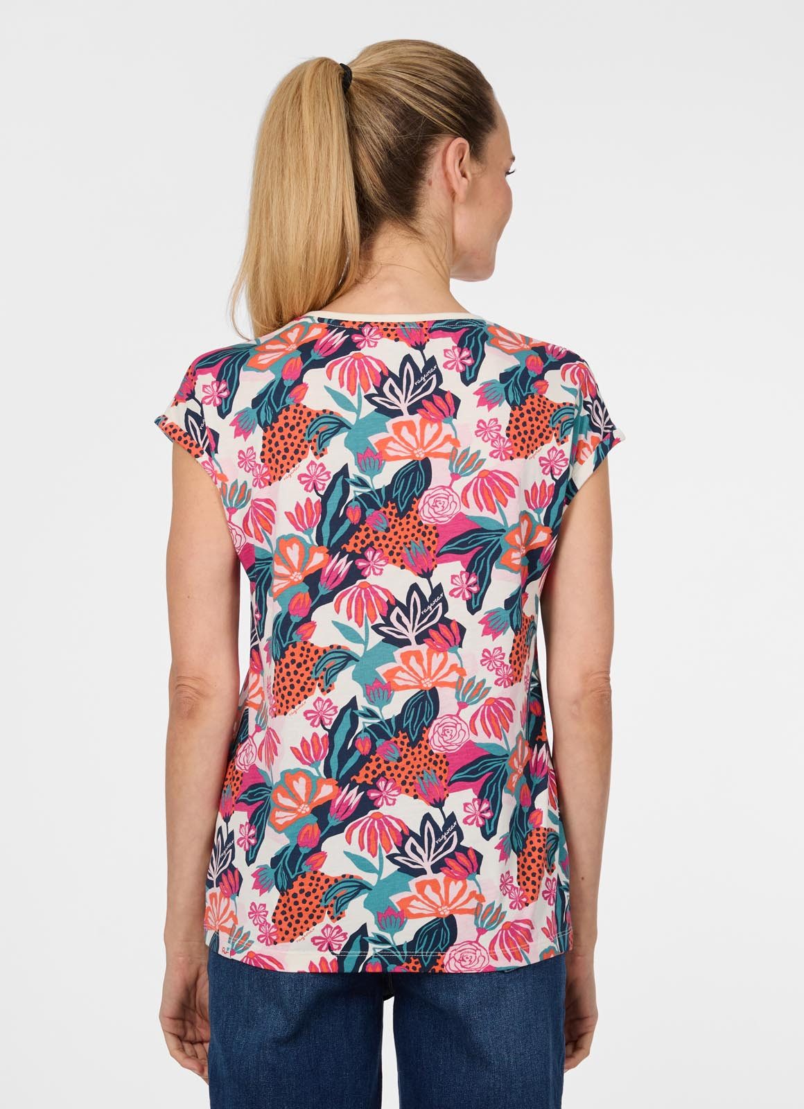 Ragwear T-Shirt DIONA PRINT aus Baumwollmischung, mit Modal, normale Passform, Kurzarm – Bild 2 von 3