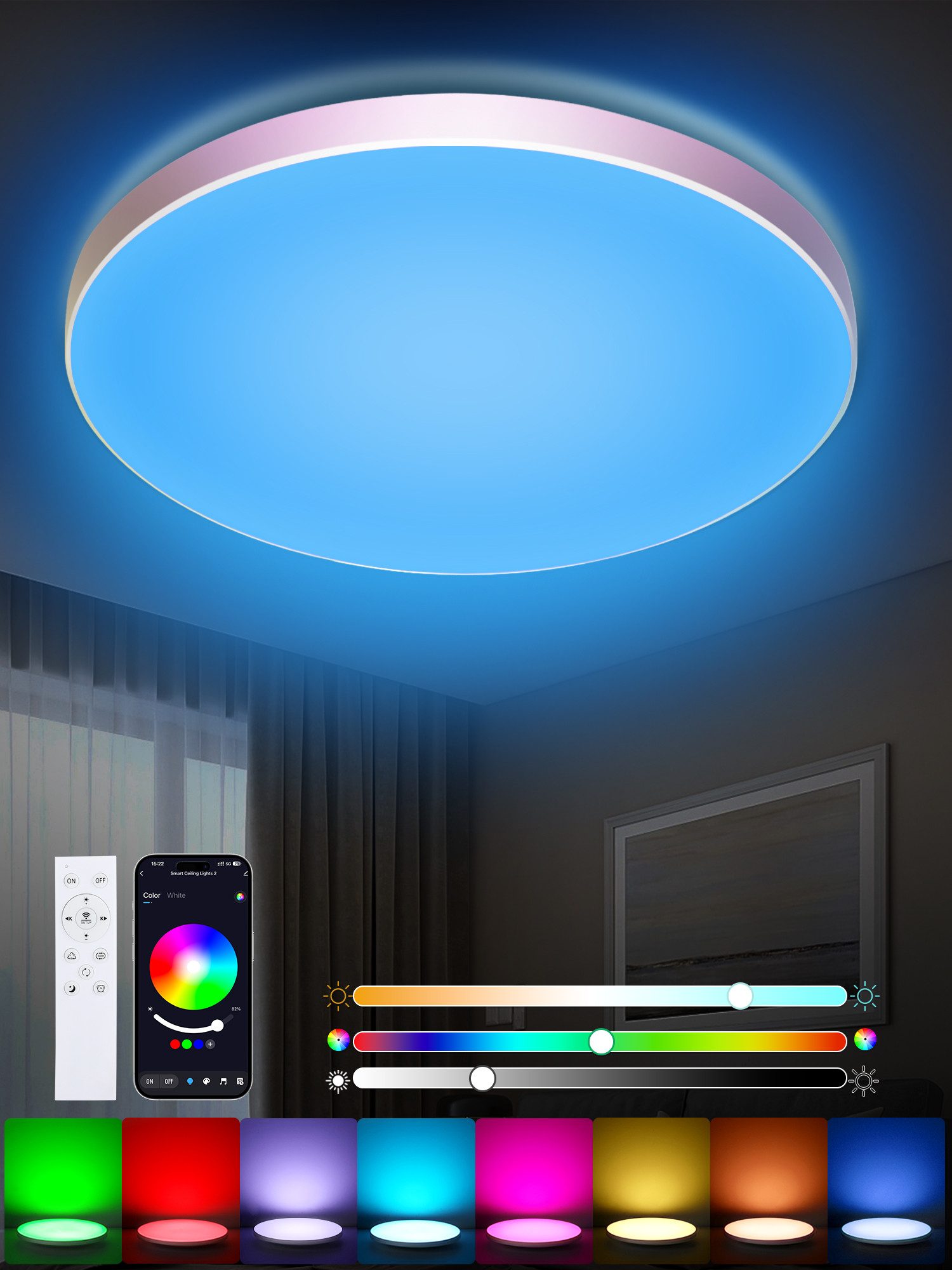Oraymin Deckenleuchte LED Deckenlampe Smartes RGB günstig online kaufen