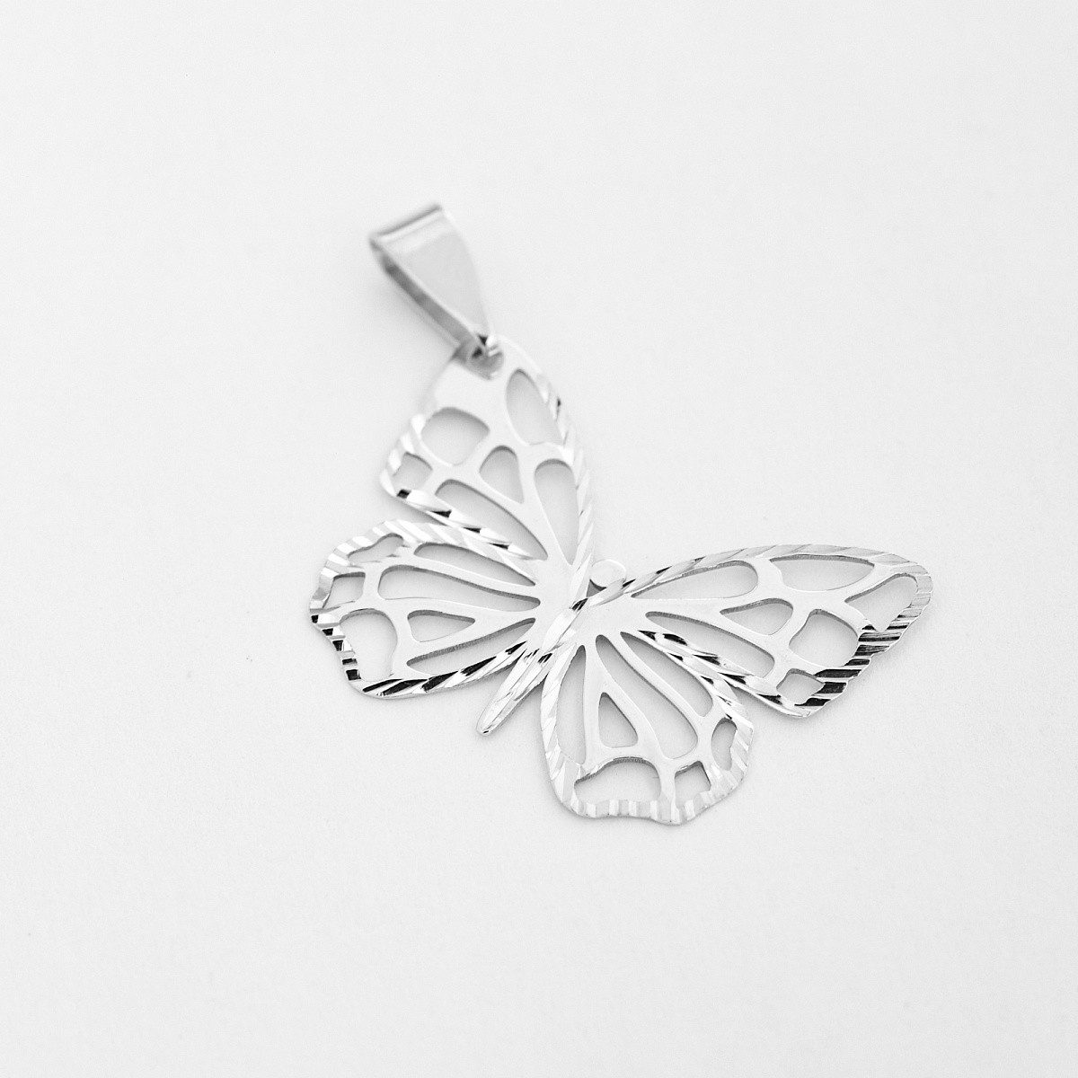 Secretforyou Kettenanhänger Kettenanhänger Charm Anhänger Silber Schmetterling Echtschmuck, 925 Silber – Bild 2 von 4