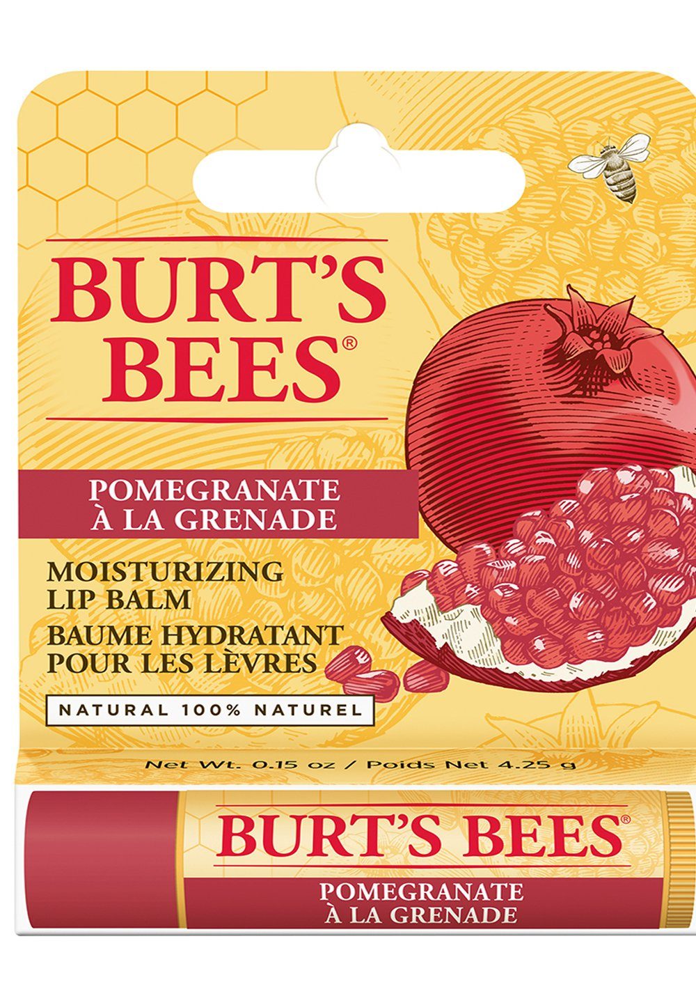 BURT'S BEES Lippenbalsam Pomegranate, Lip Blister 4,25 Balm g