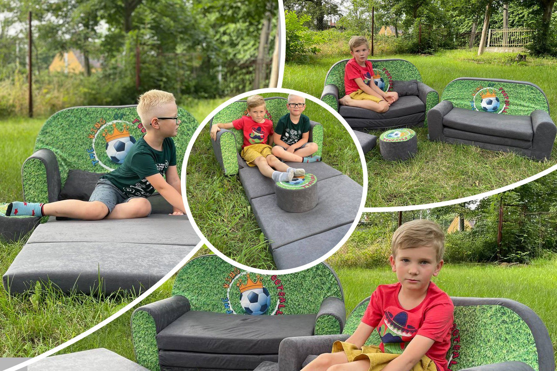 FORTISLINE Kindersitzgruppe Kindersofa "MINI" Kindercouch zum Aufklappen W386 – Bild 4 von 5