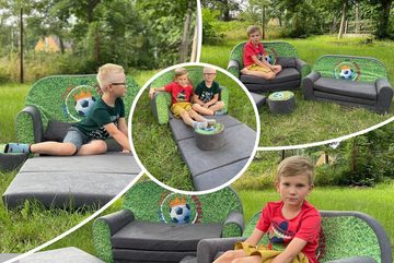 FORTISLINE Kindersitzgruppe Kindersofa "MINI" Kindercouch zum Aufklappen W386