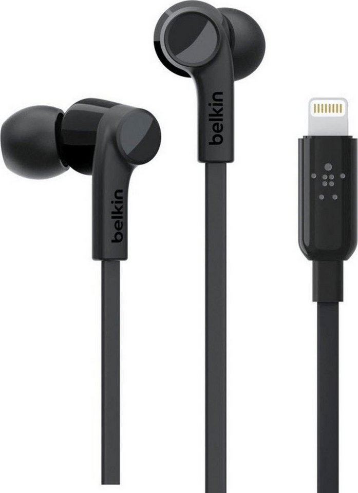 Belkin Rockstar In-Ear Kopfhörer mit Lightning Connector In-Ear-Kopfhörer ( Geräuschisolierung)