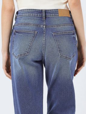 Noisy may Boyfriend-Jeans Weite Jeans Straight Fit NMYOLANDA 6056 in Blau