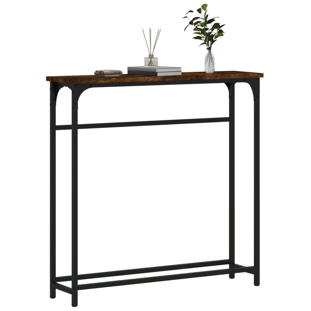 vidaXL Beistelltisch Konsolentisch Räuchereiche 75x19,5x75 cm günstig online kaufen