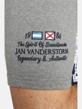 Jan Vanderstorm Poloshirt VILGOT mit Norwegen Print