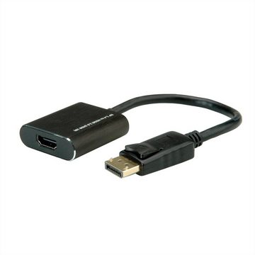 ROLINE DisplayPort-HDMI Adapter, v1.4, HDR 10, DP ST-HDMI BU Audio- & Video-Adapter DisplayPort Männlich (Stecker) zu HDMI Typ A Weiblich (Buchse), 15.0 cm, Aktiv