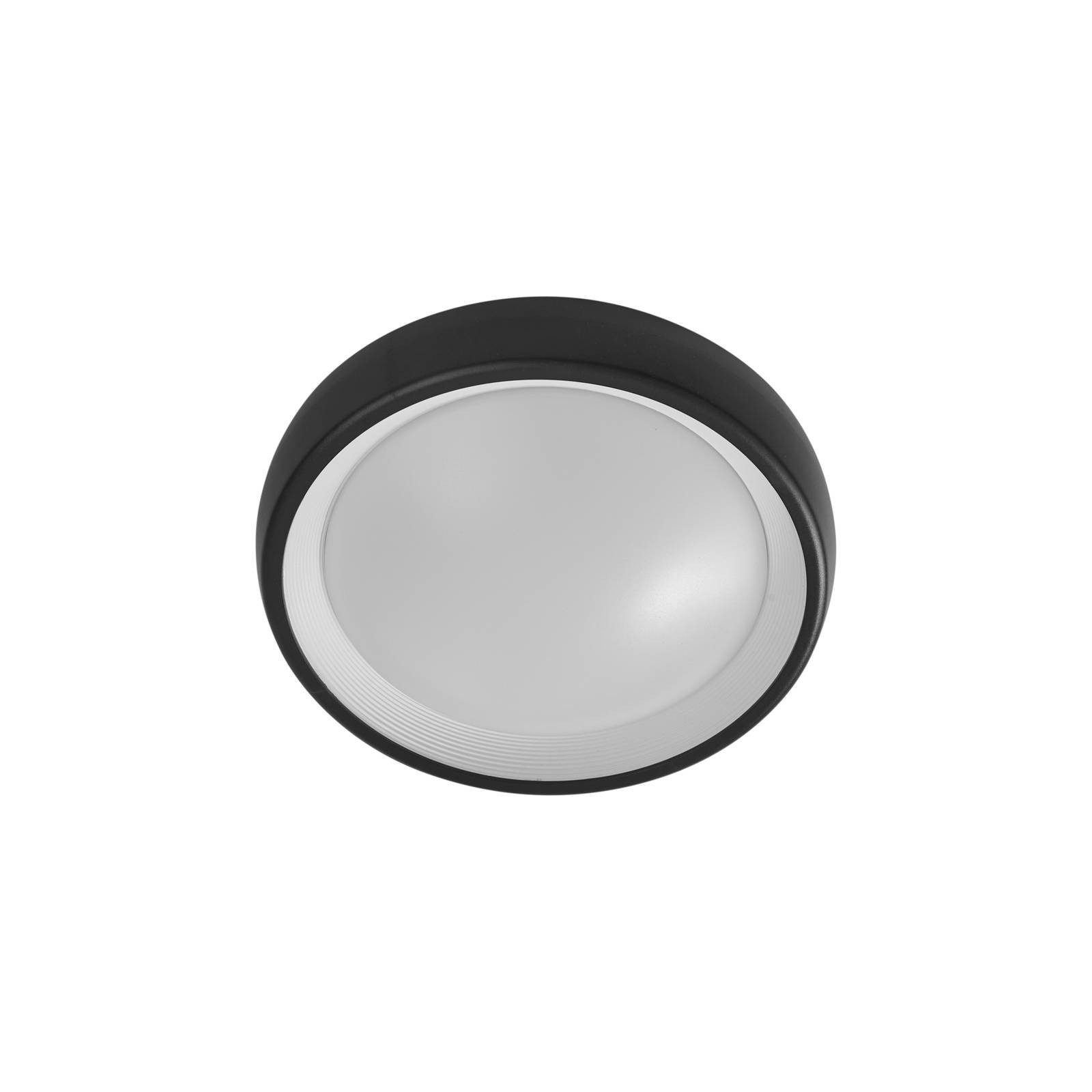 Lindby Außen-Deckenleuchte Niniel, LED, Kunststoff Schwarz warmweiß IP65, 1 x 14,5 W LED, warmweiß