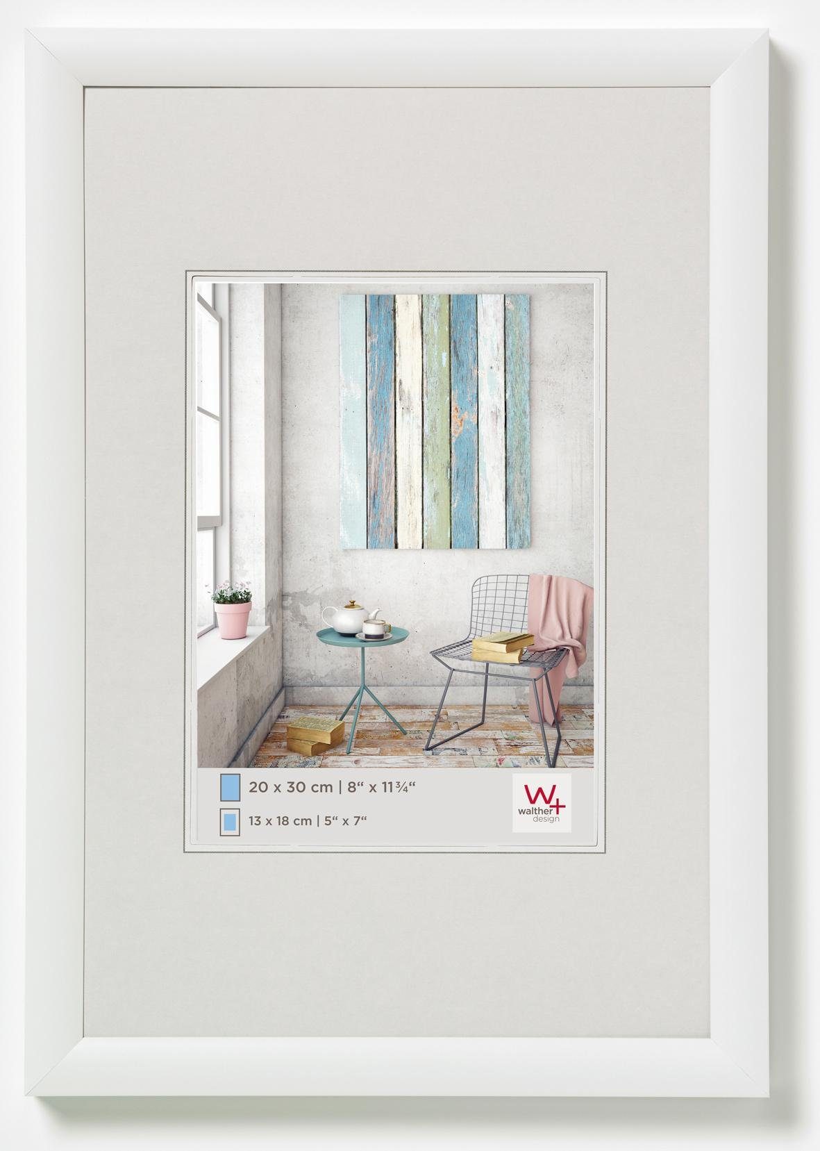 walther design Trendstyle Kunststoff Bilderrahmen  40x50 cm Weiss günstig online kaufen