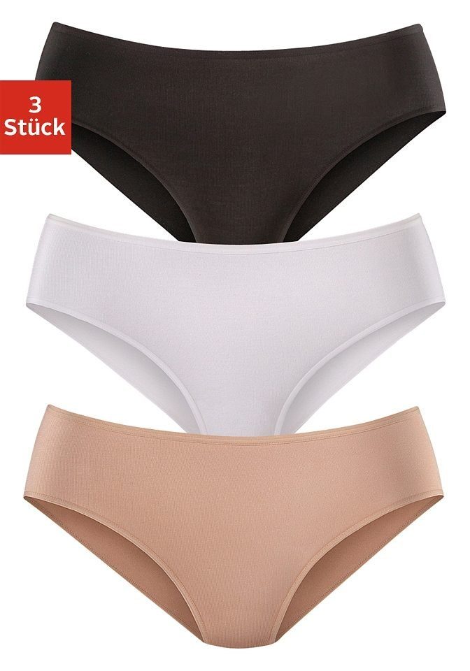 LASCANA Jazz-Pants Slips aus hochwertiger Modal-Qualität (3er-Pack)