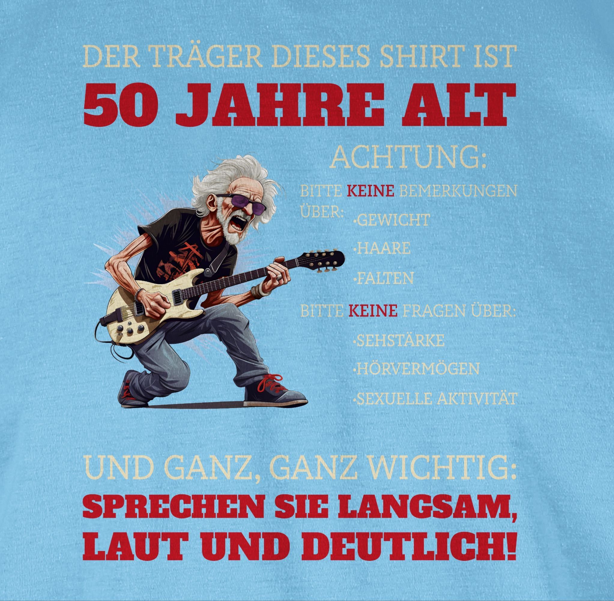 - ist Hellblau 50 Der Sack Shirtracer dieses 50 Jahre 02 T-Shirt Geburtstag Alter 50. Träger Shirt