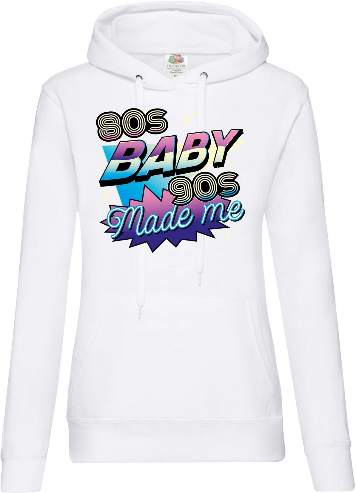 Kapuzenpullover 80'S BABY 90'S Made me Damen Hoodie Pullover
