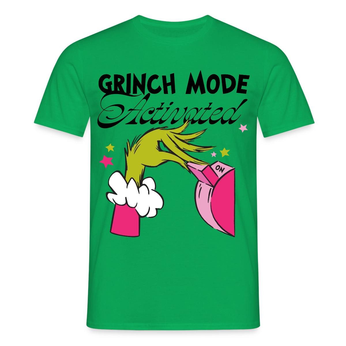 T-Shirt Der Grinch Statement Grinch Mode Activated Männer T-Shirt