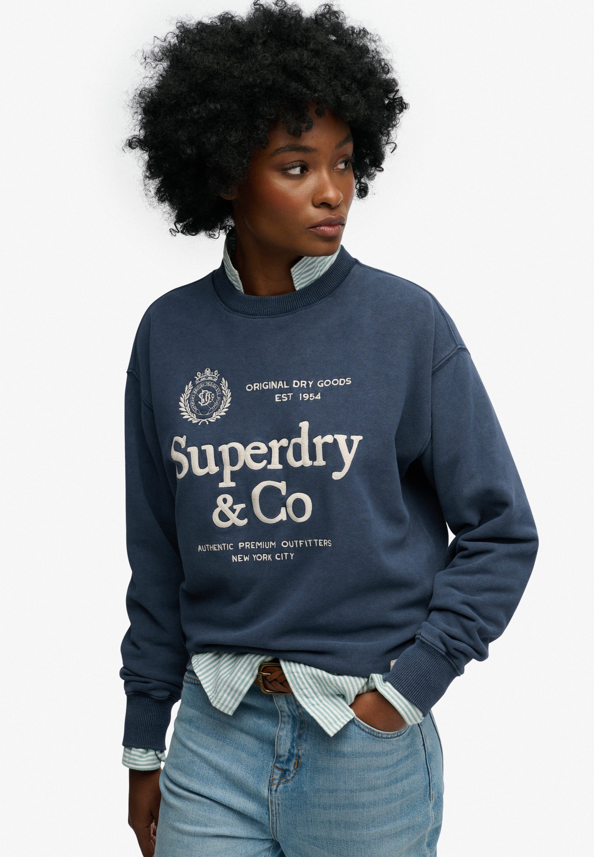 Superdry Sweatshirt LUXE CASUAL EMB LOOSE CREW günstig online kaufen