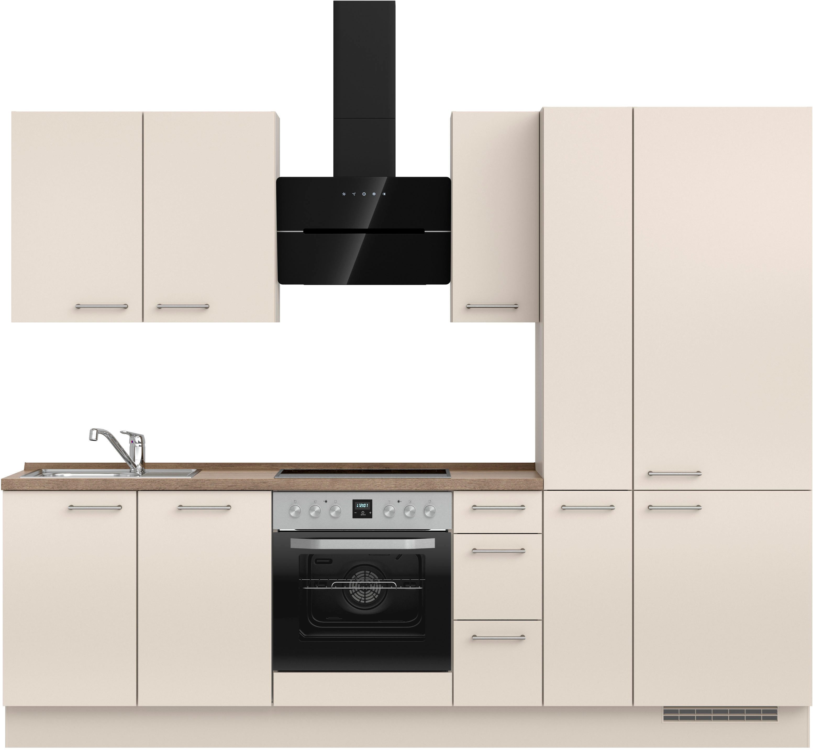 nobilia® Кухниzeile "Laser II", Ausrichtung wählbar, Breite 270 cm, vormontiert, wahlw. mit unterschiedlichen E-Geräten-Sets