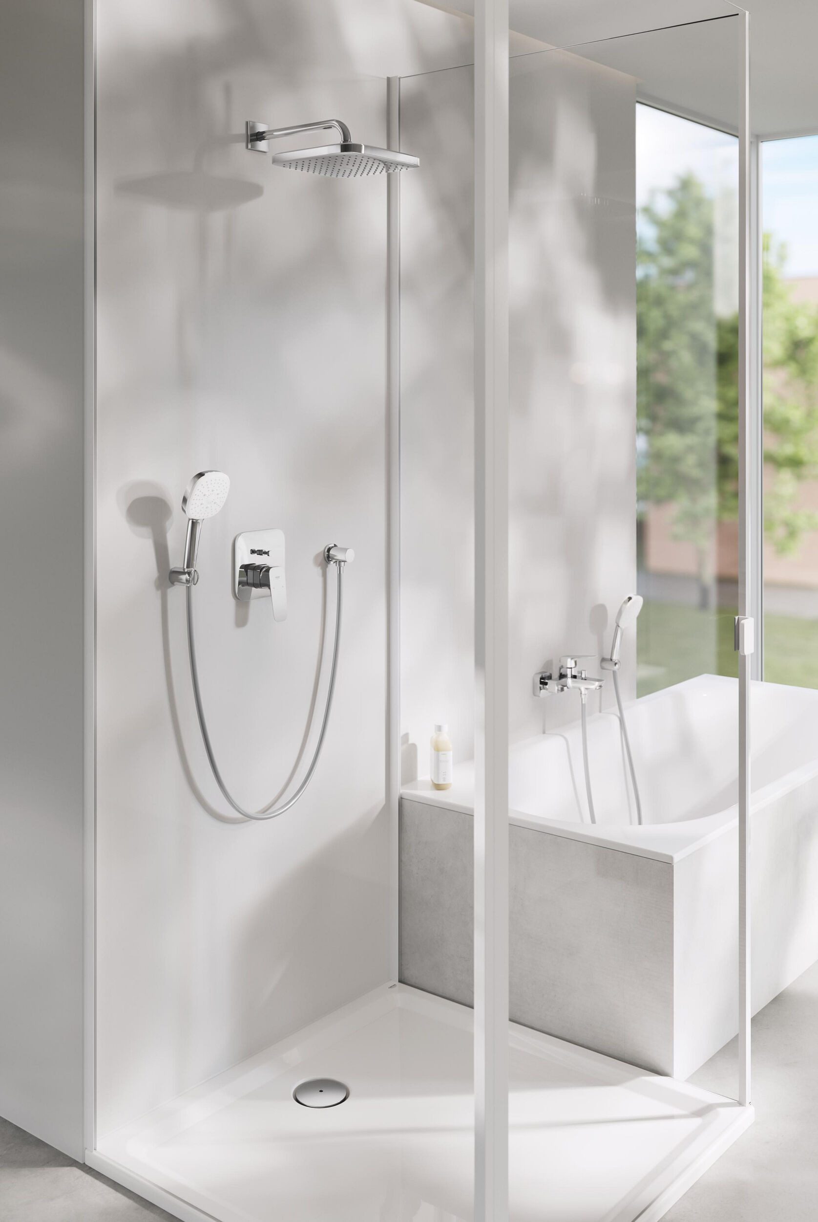 Grohe Wannenarmatur Cubeo Einhand-Wannenbatterie für Rapido SmartBox 35 604 - Chrom