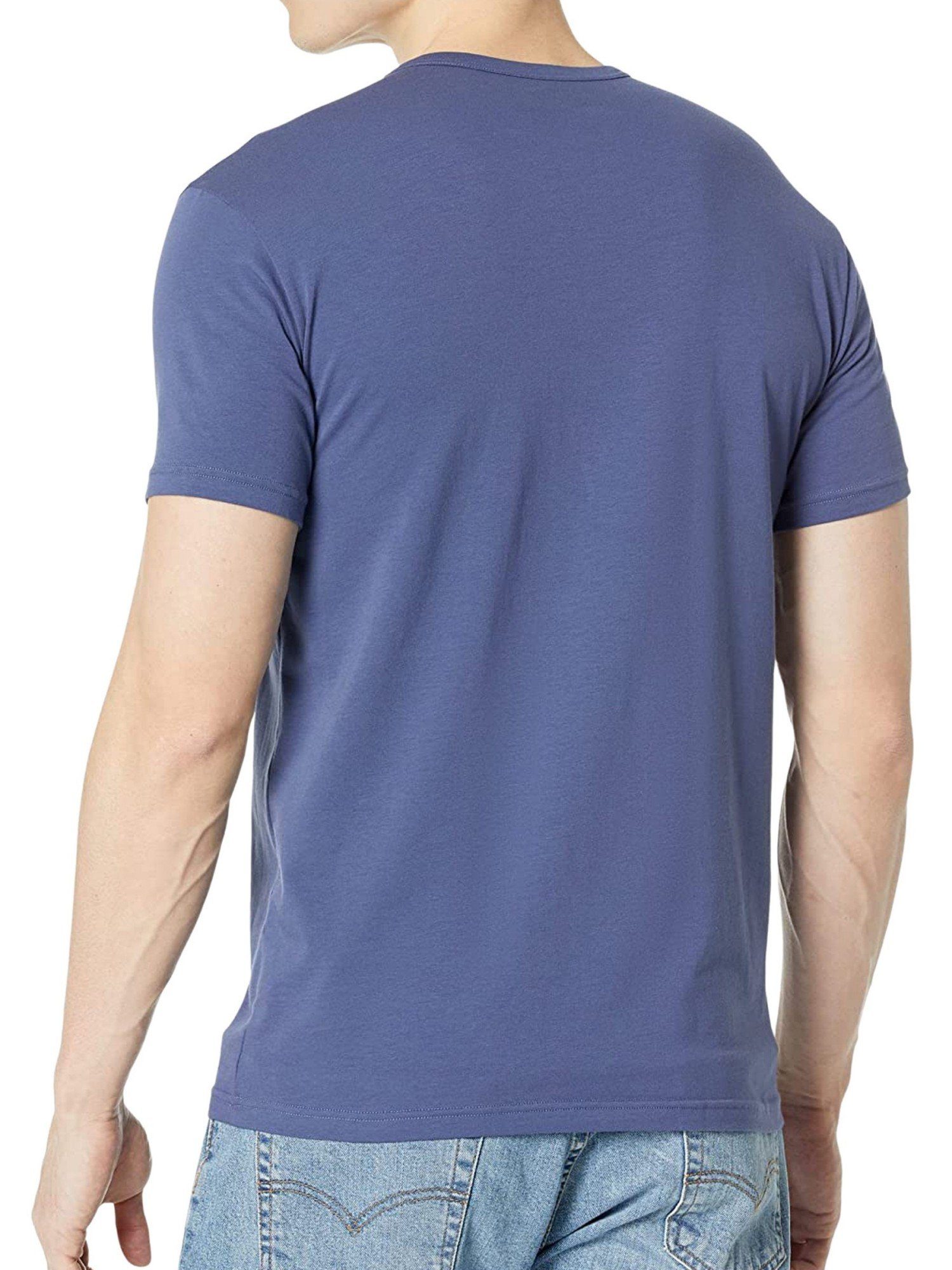 Emporio Armani T-Shirt Shirt Basic-T-Shirt im denim (2-tlg) / marine 50936 mit 2-Pack