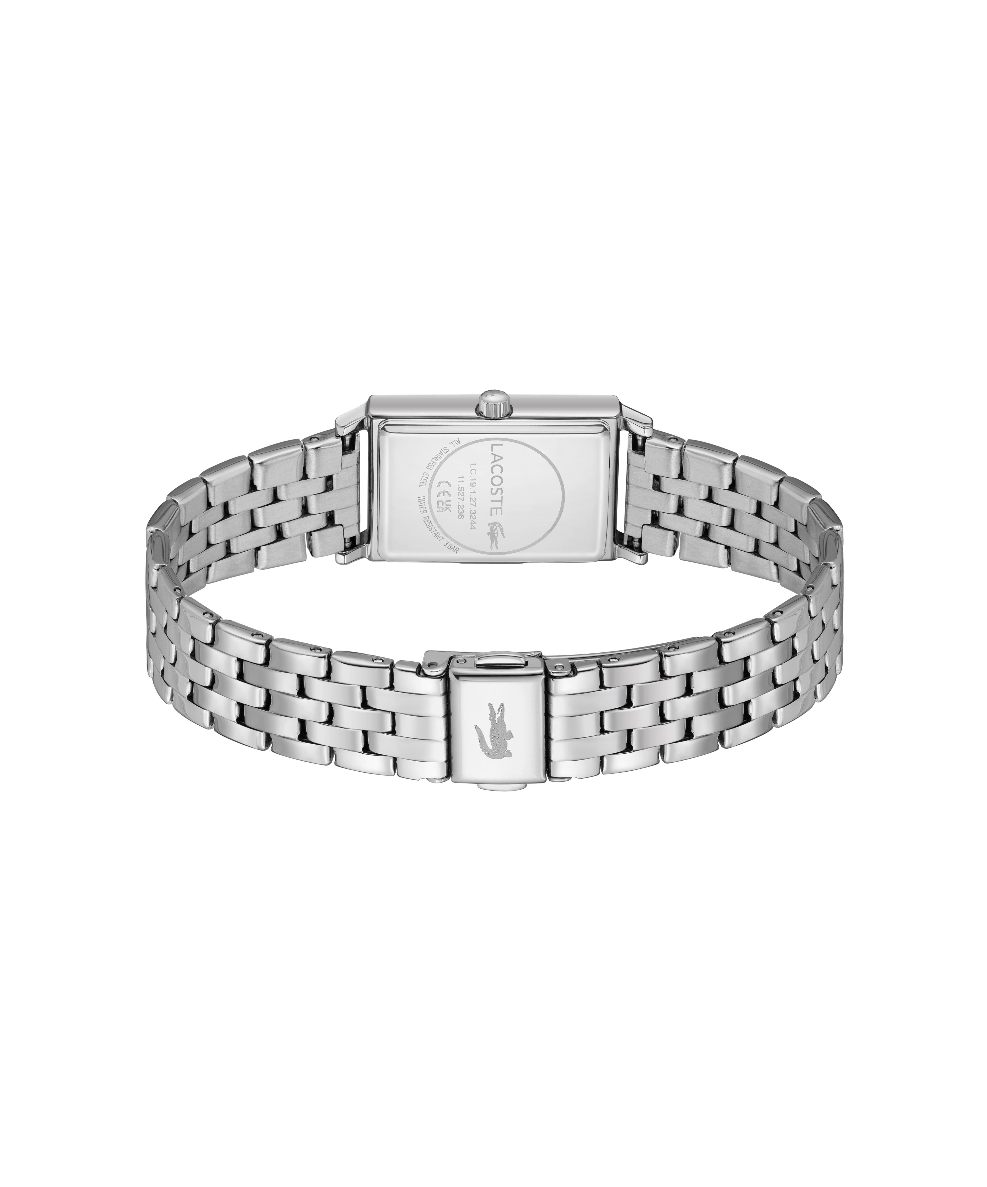 Lacoste Quarzuhr CATHERINE 2001487, Armbanduhr, Damenuhr, Edelstahlarmband, analog, Glassteine