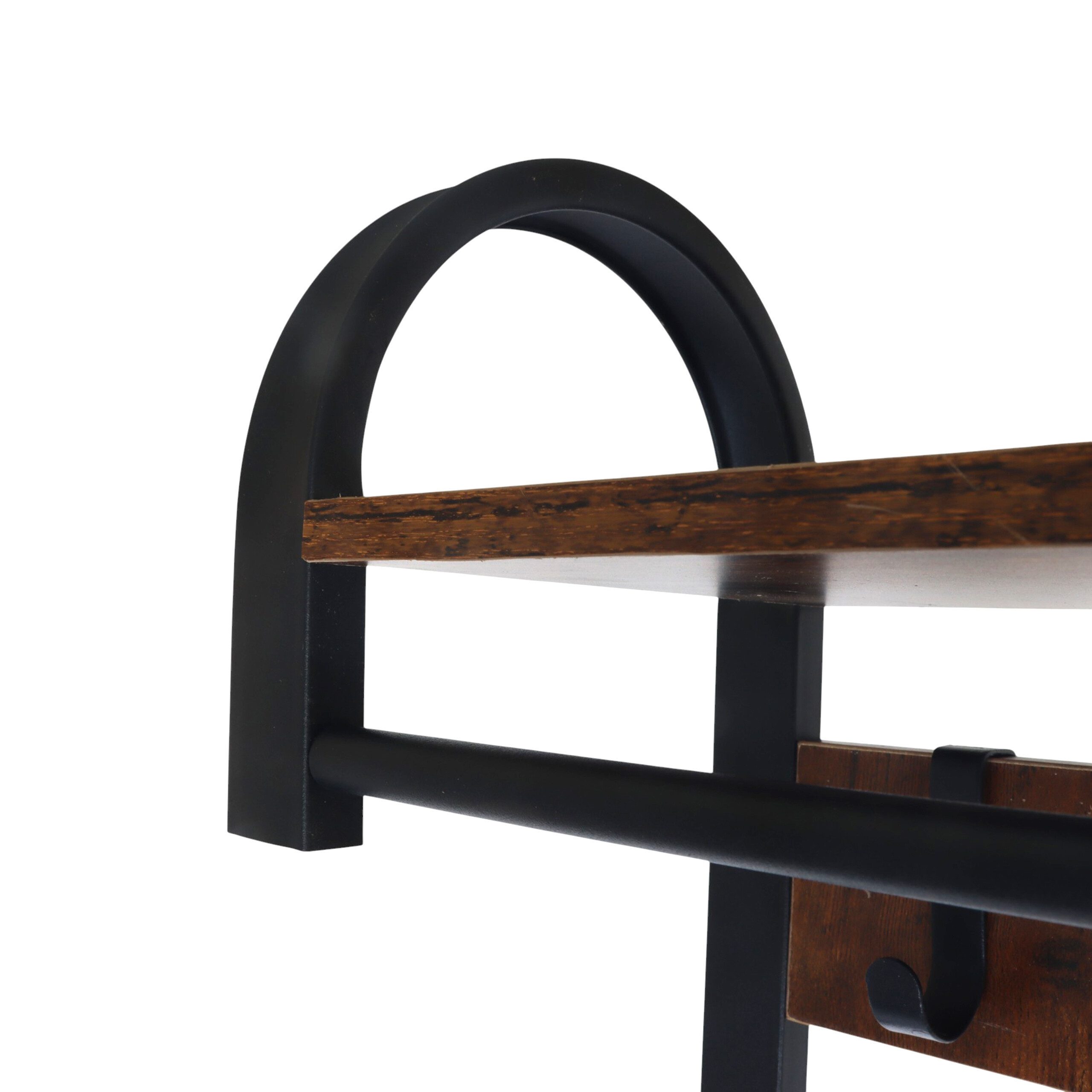 relaxdays Garderobenständer Garderobe mit Schuhbank