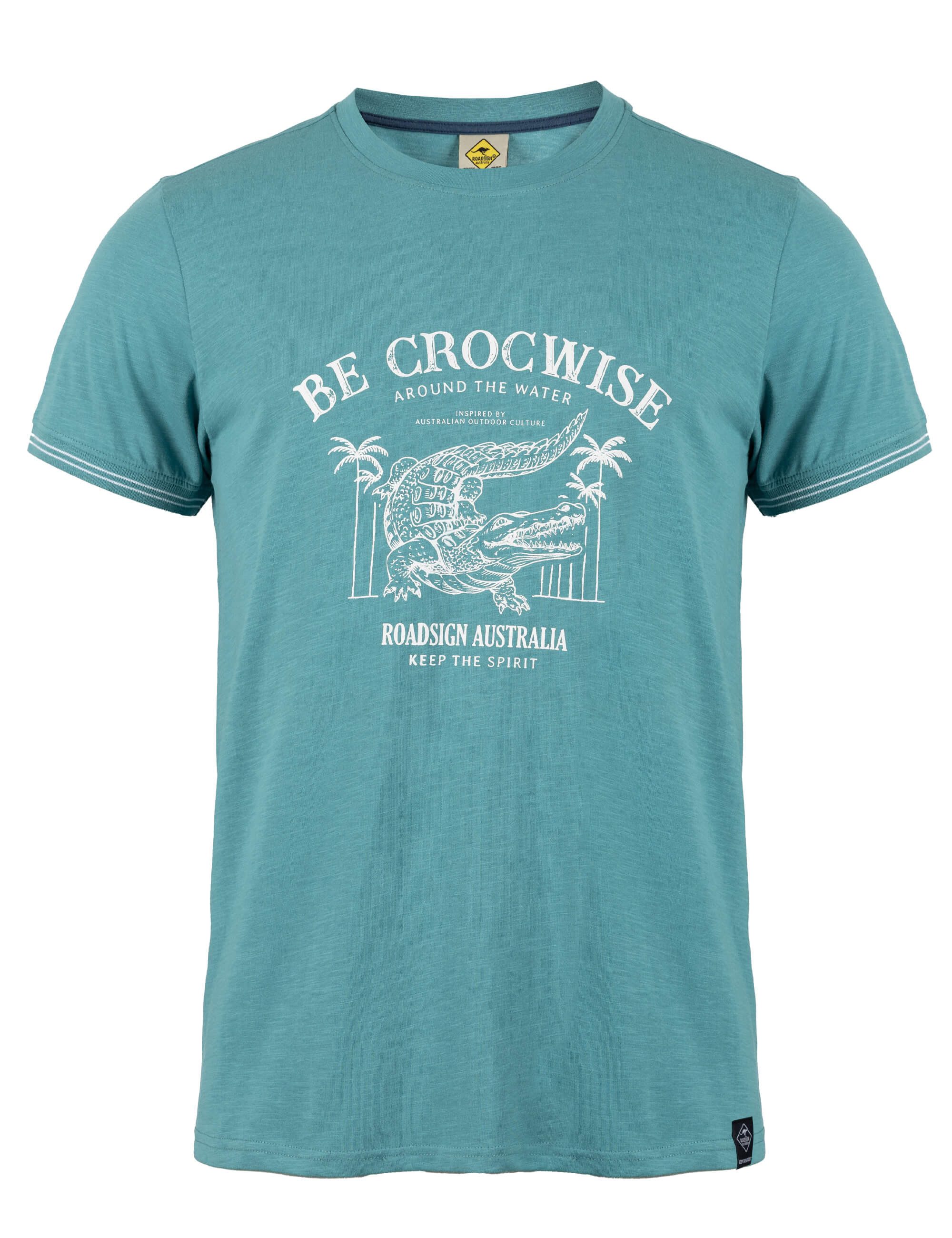 ROADSIGN australia T-Shirt Crocwise (1, 1-tlg., 1) Auffälliges Frontmotiv aus weicher Baumwolle, sommerlich leicht