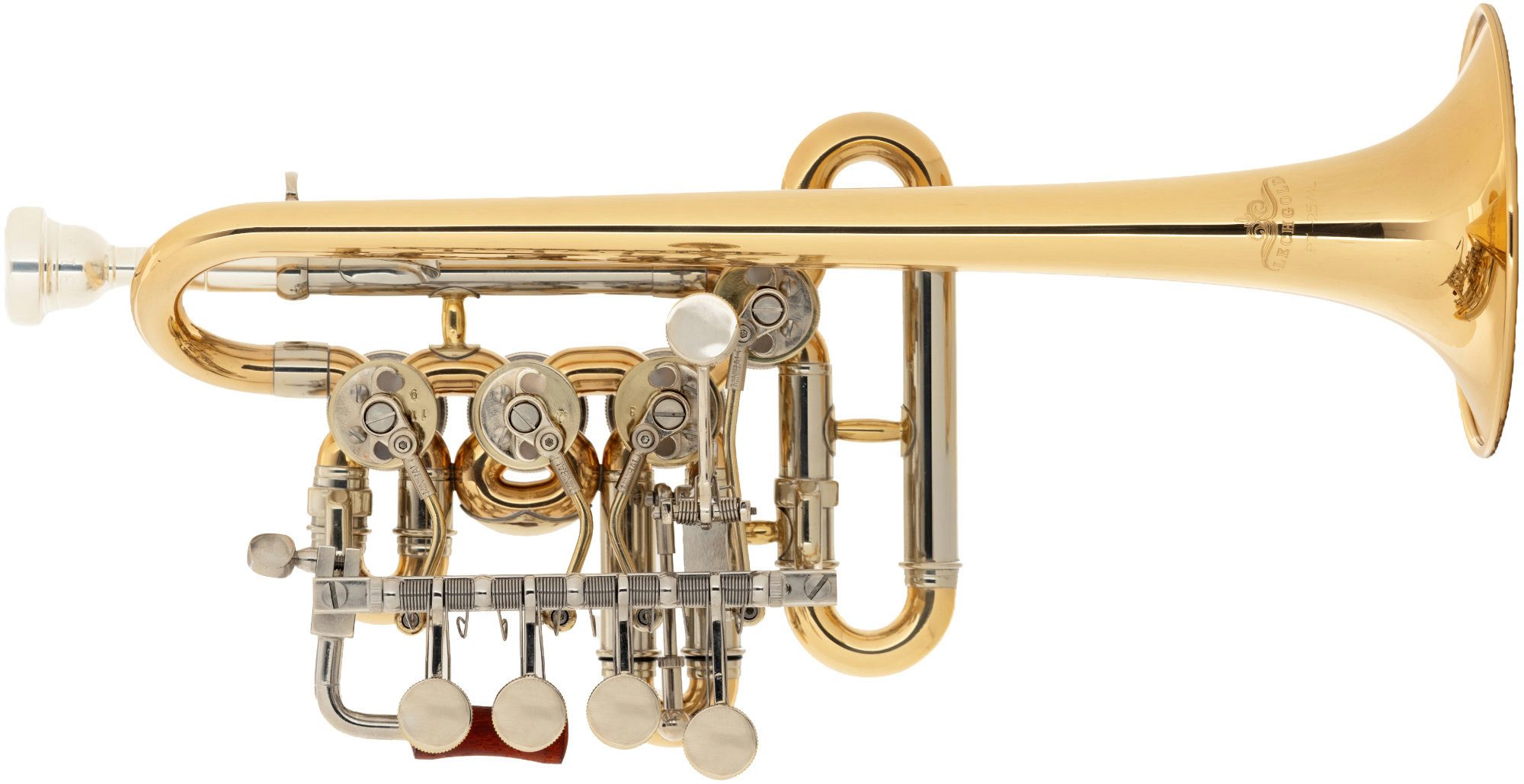 Lechgold Trompete PT-25/4L Bb/A-Piccolotrompete lackiert mit Wechselmundrohr Bb/A, 3-St., Inkl. Leichtkoffer und Mundstück, mit Wechselmundrohr für Bb/A-Stimmung