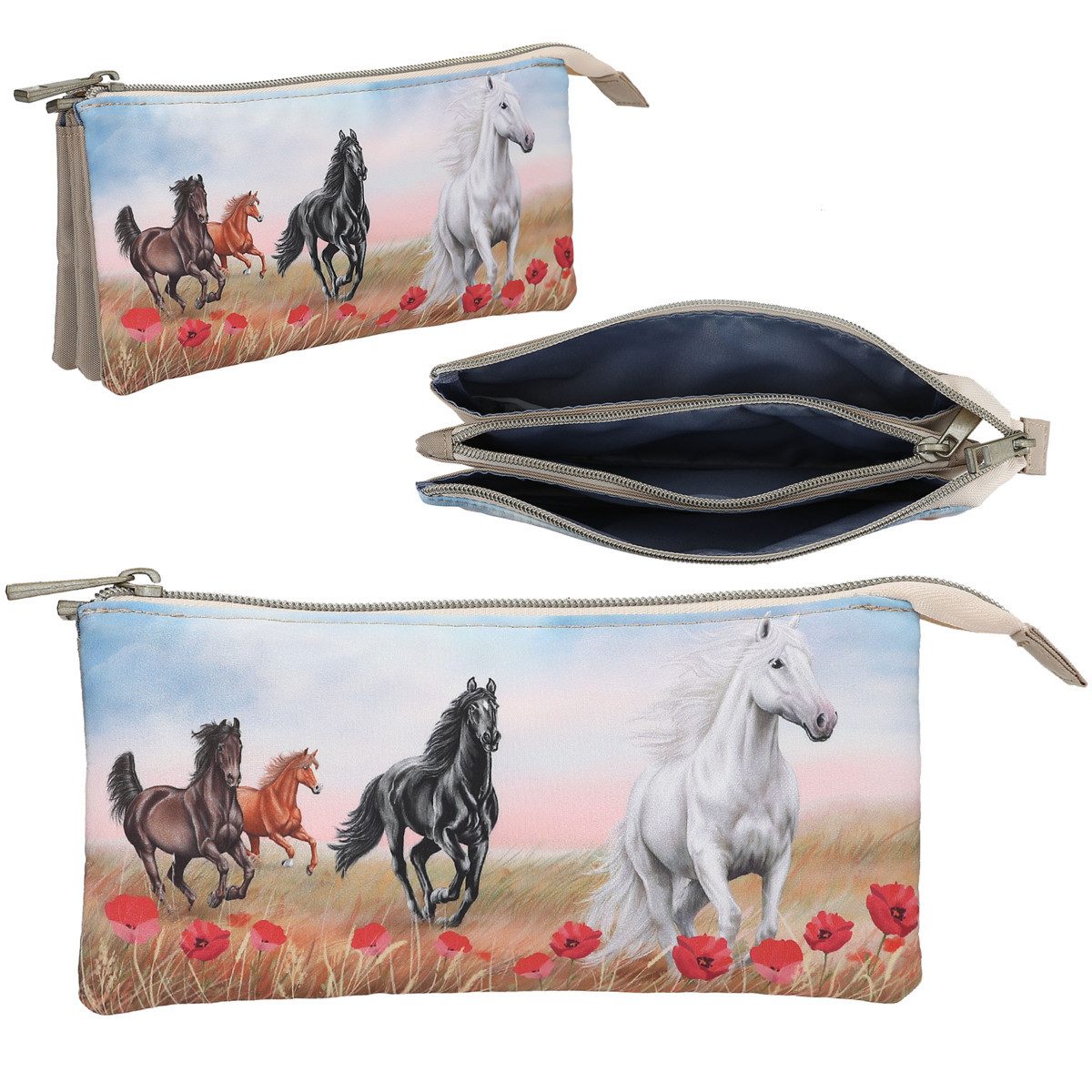 Federtasche DEPESCHE Miss Melody Fächerschlamper POPPY SAND