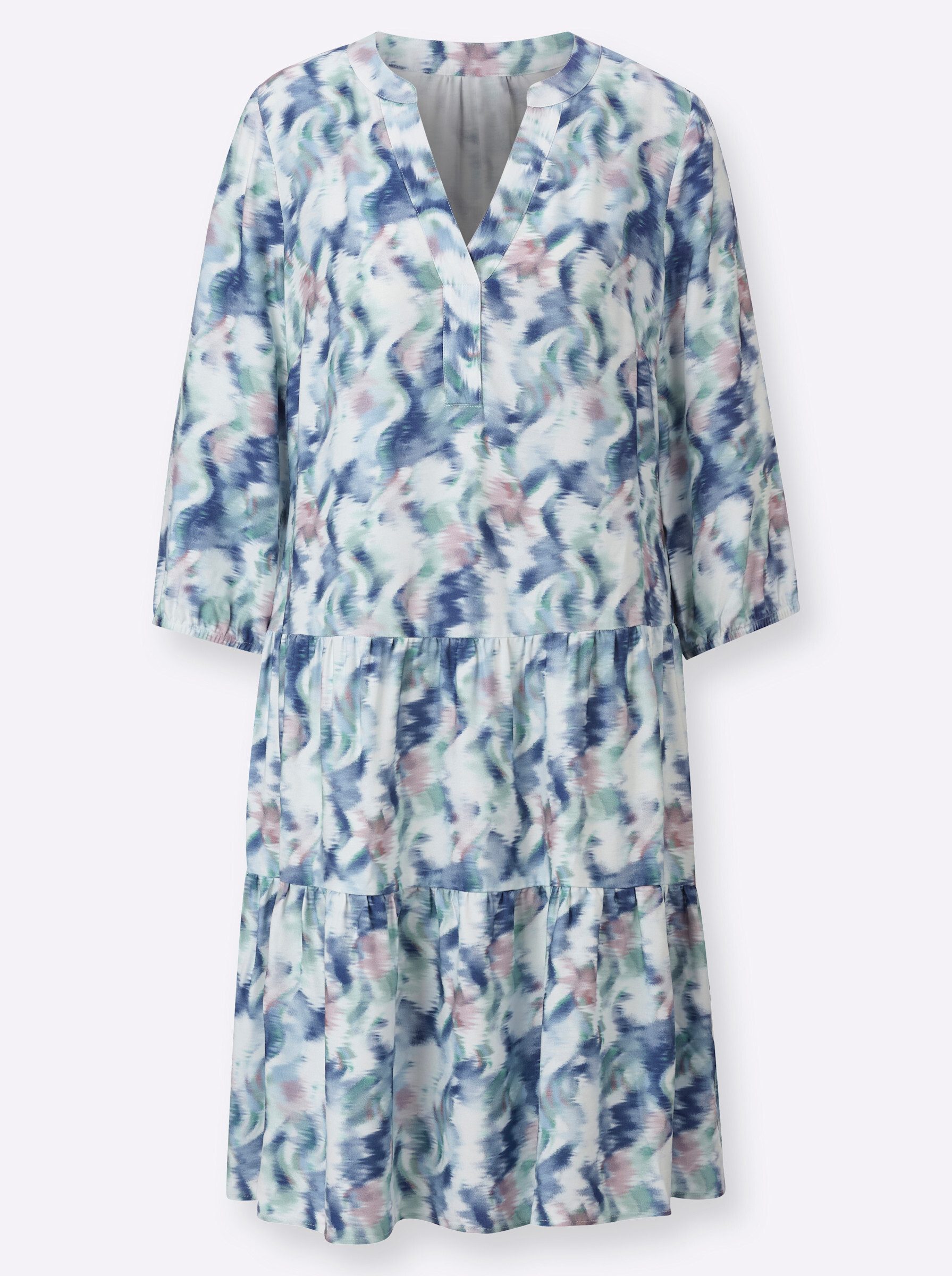 Etuikleid Druck-Kleid 3/4-Arm