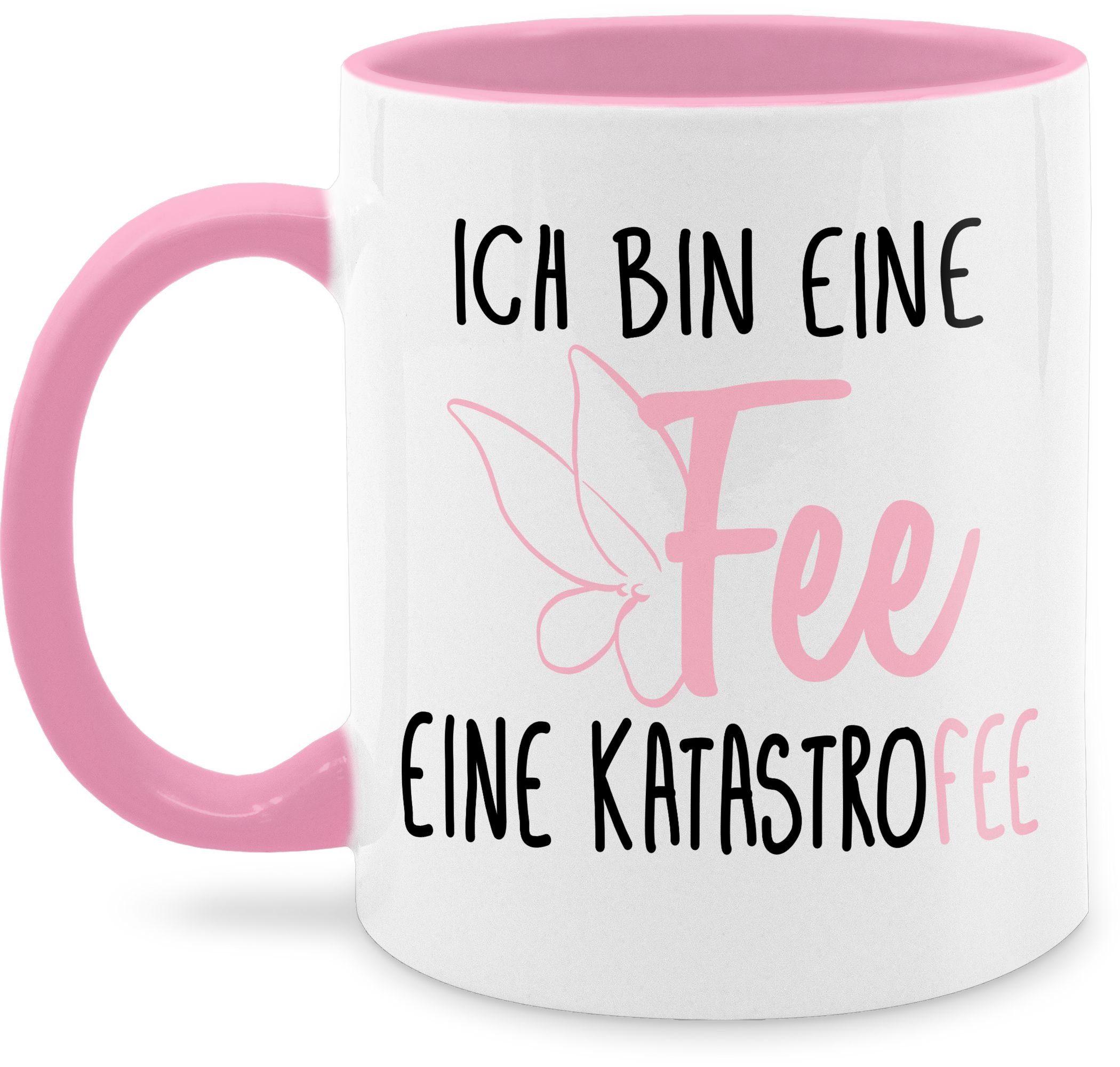 Shirtracer Tasse Ich bin eine Fee, Keramik, Statement Sprüche 1 Rosa